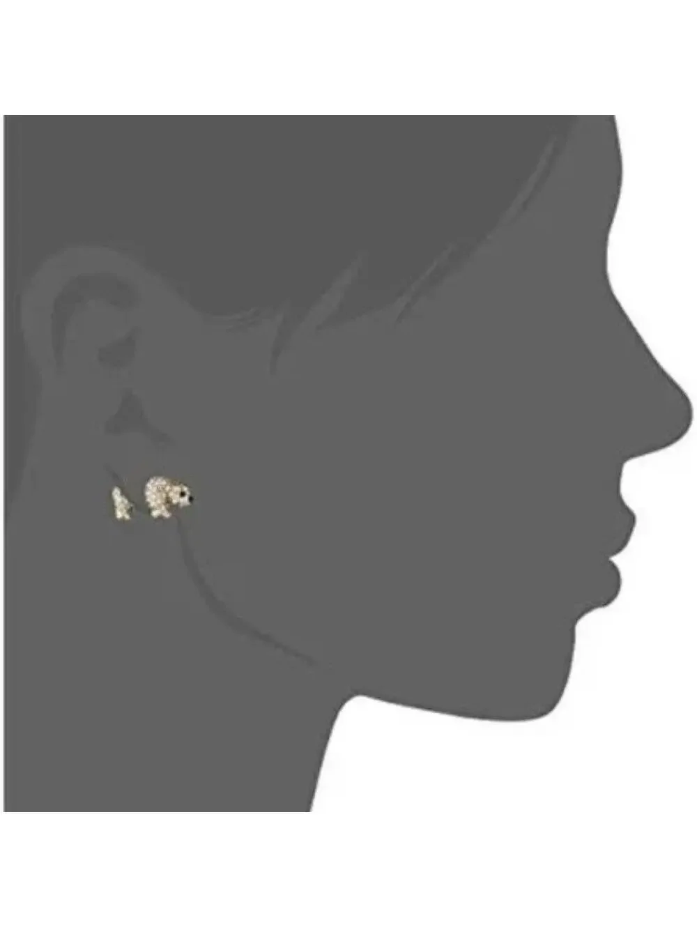 Kate Spade Cold Comfort Pave Polar Bear Earrings
